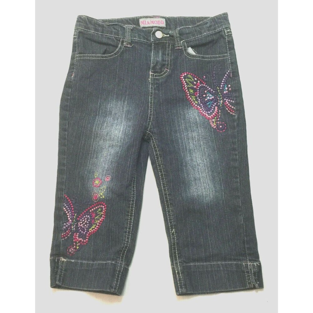 MIA MODD GIRLS JEANS CAPRIS PANTS SIZE 6X ADJ WAIST
